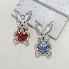elegant rabbit brooch on dress