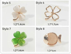 Clover Cat Eye brooch in various colours