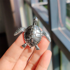 creative sea turtle pin close-up