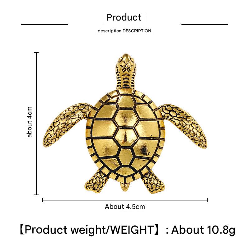 alloy sea turtle brooch in action