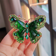 Butterfly brooch in elegant blue design