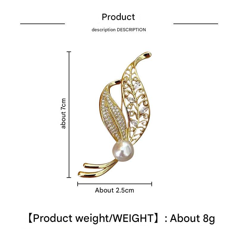 Leaf Brooch against a neutral background image 8