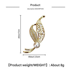 Leaf Brooch against a neutral background image 8