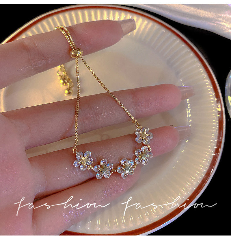 Elegant star-shaped bracelet worn on wrist