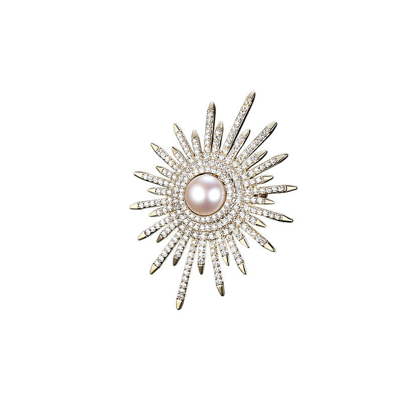 Stylish sunflower design with sparkling rhinestones