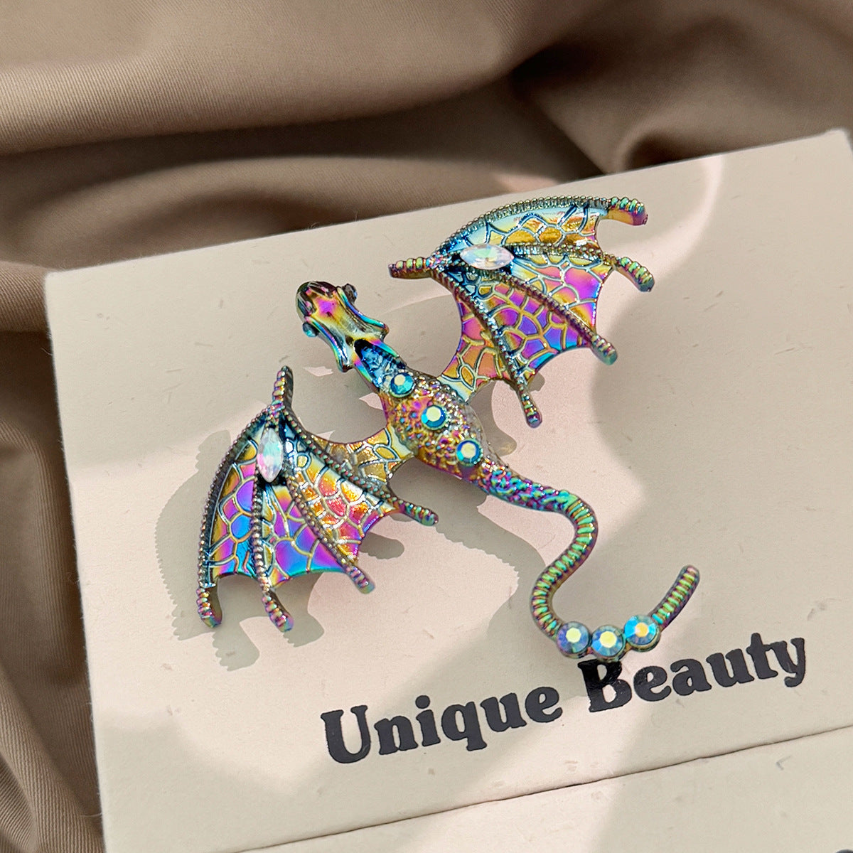 animal enamel brooch with rhinestones image 1