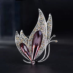 detailed view of elegant butterfly brooch