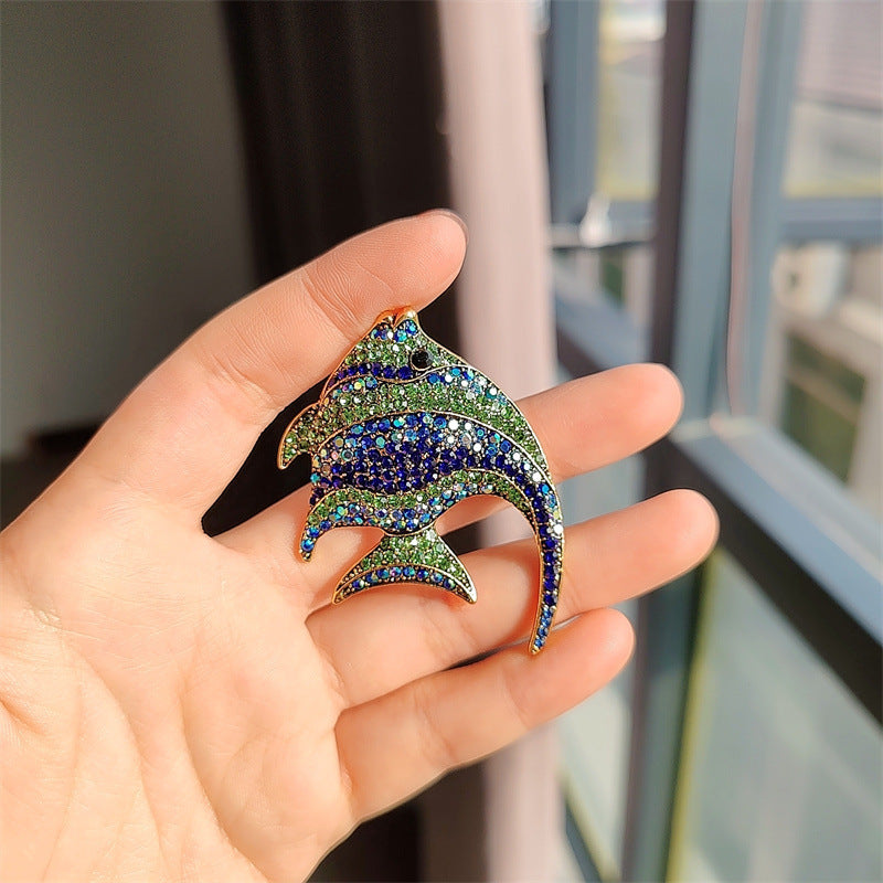 Green Tropical Fish Brooch