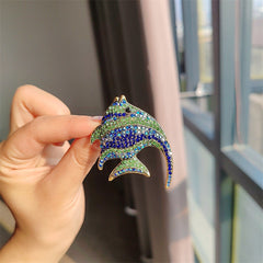 Tropical Fish Brooch worn on clothing