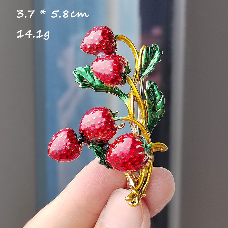 Front of Vintage Strawberry Pin