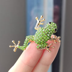 Charming Frog Brooch close-up view