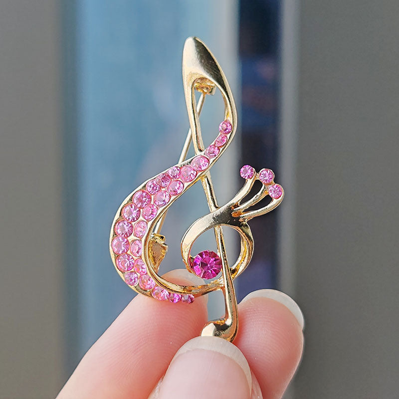 Elegant Brooch on Black Jacket