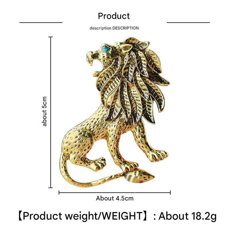 Close-up of animal motif on Baroque Shield Brooch