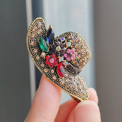 Brooch pinned on a fashionable jacket