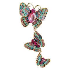 four angles of the butterfly brooch