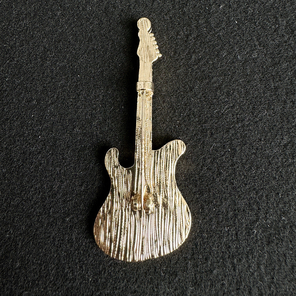 alloy guitar brooch highlighting elegance