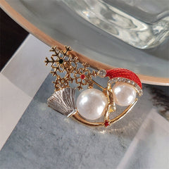 Snowman Brooch featuring charming design