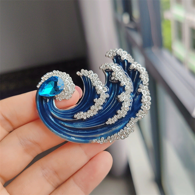 Colorful options of Stylish Waves Brooch
