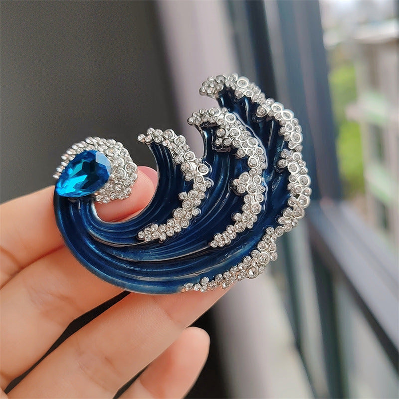 Chic brooch on blazer