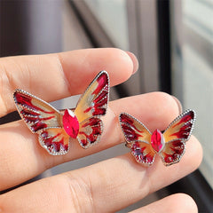 Elegant butterfly brooch on a jacket