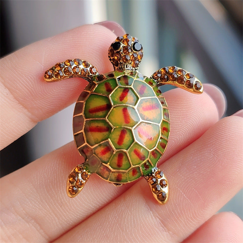 Stylish animal brooch displayed on clothing