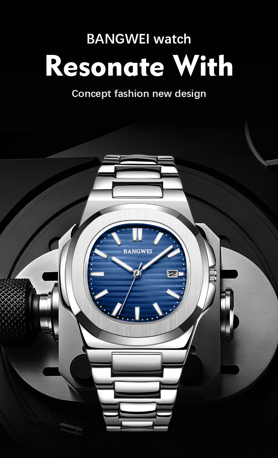 Water-Resistant Men's Watch with Date Function