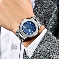 Close-up of Luminous Display Men's Watch
