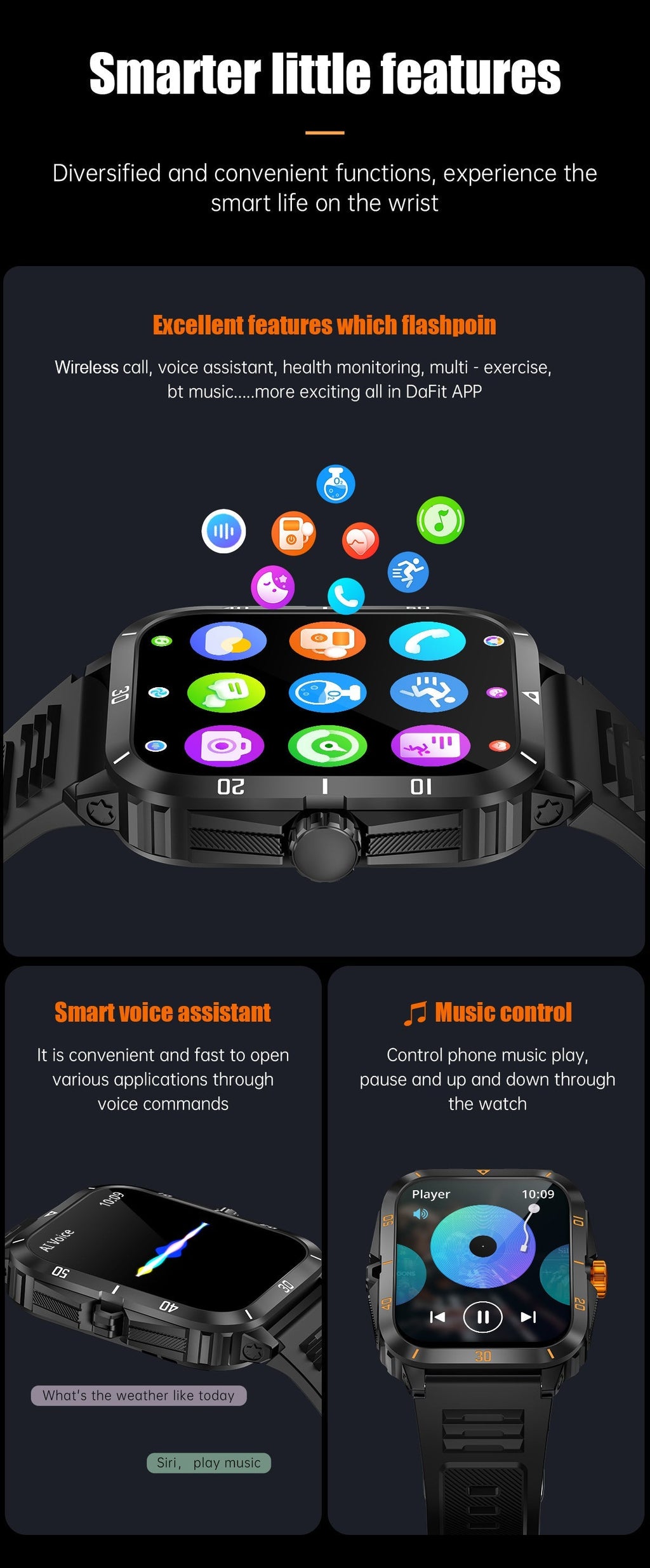Smart Sports Watch Stylish Design - Image 3