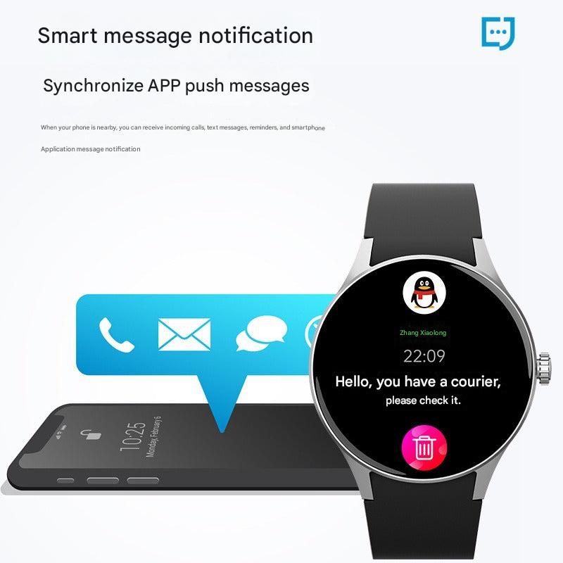 User wearing smart fitness watch while exercising