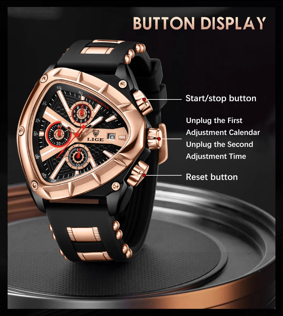 Trendy men's watch styled on wrist