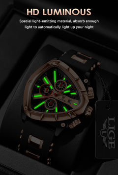 Men's stylish wristwatch with luminous features