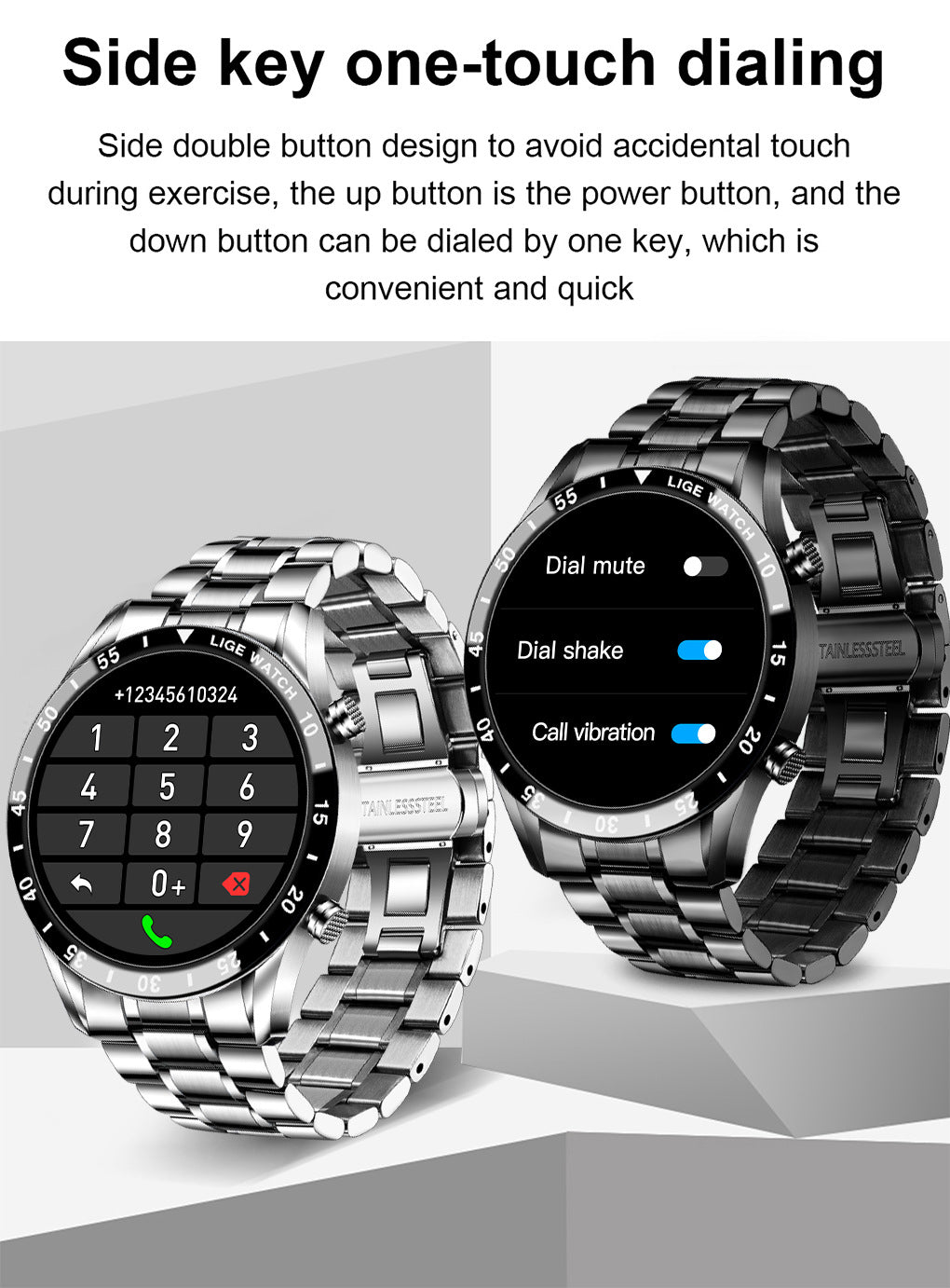LIGE smartwatch front view