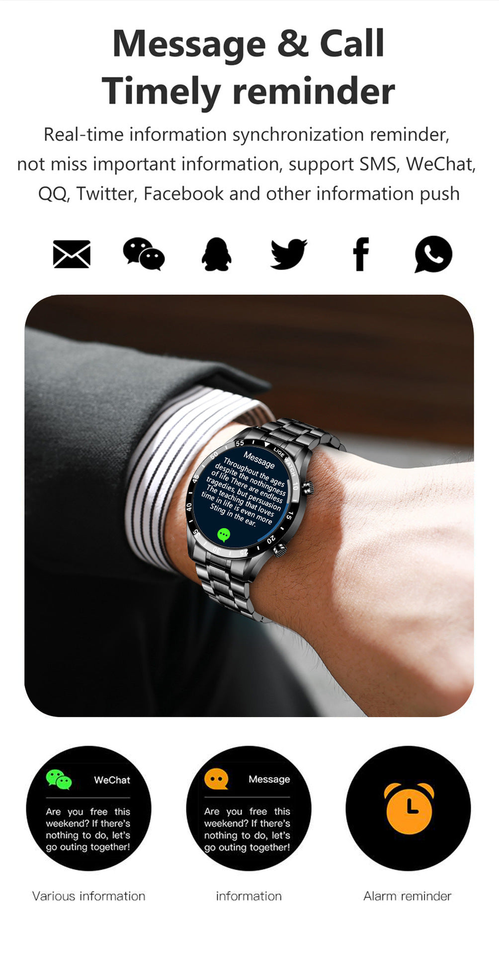 LIGE smartwatch with call function