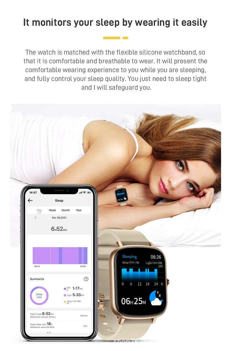 P55 Smartwatch in various colour options displayed