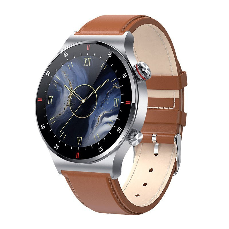 Smartwatch showing health statistics on its screen