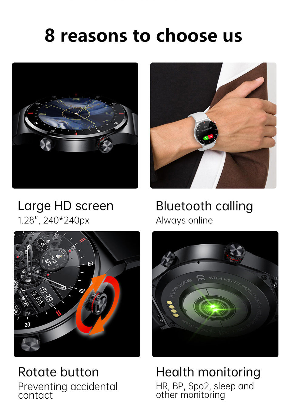Smartwatch with water-resistant capability