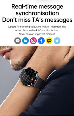 Smartwatch showing health statistics on its screen