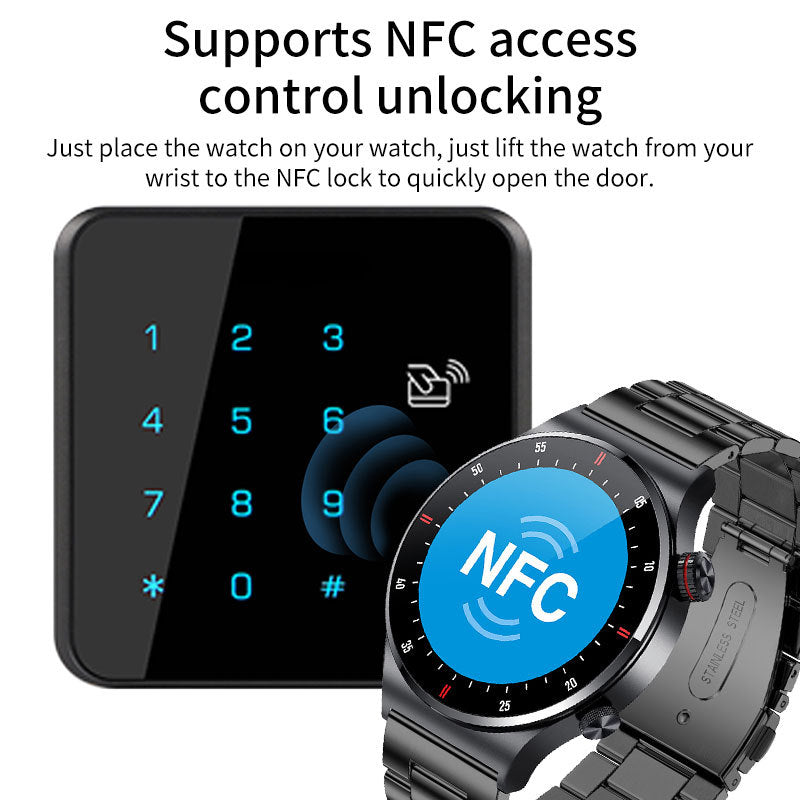 Smartwatch showing health statistics on its screen