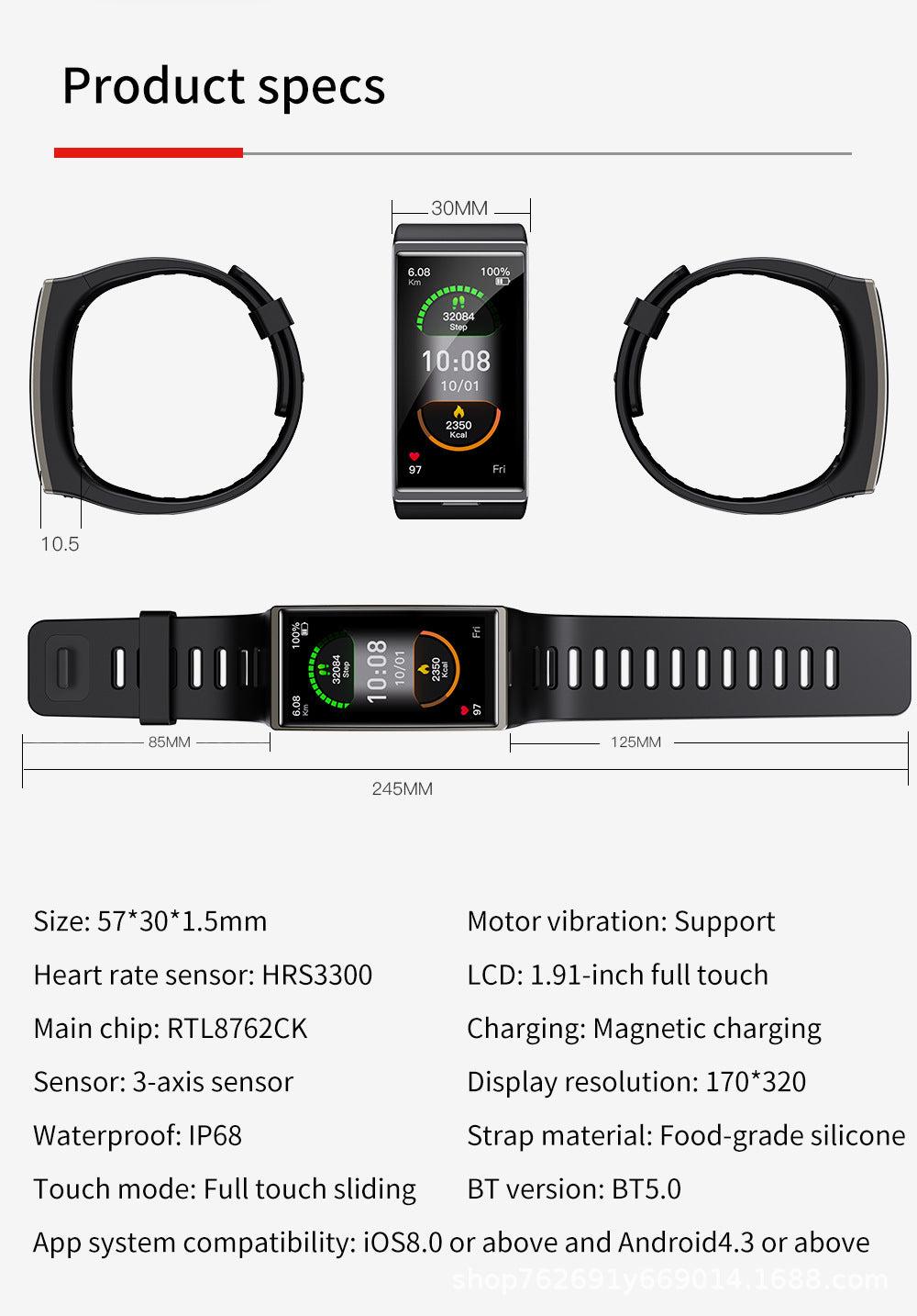 DM12 smartwatch detailed features view