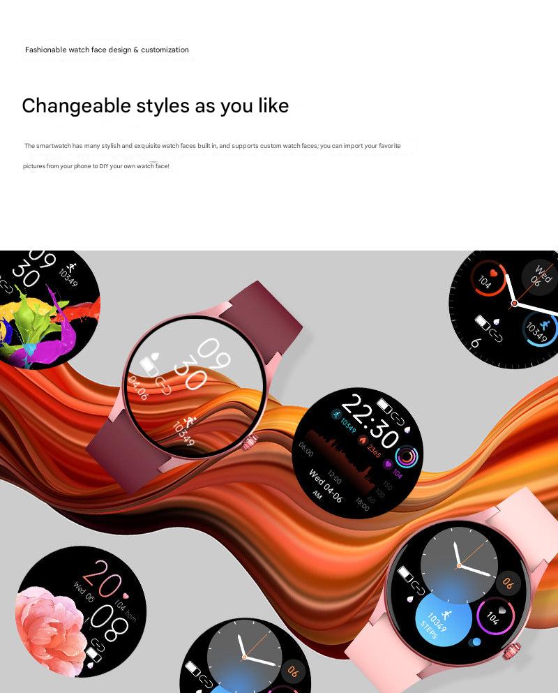 Close-up of smart fitness tracker watch face