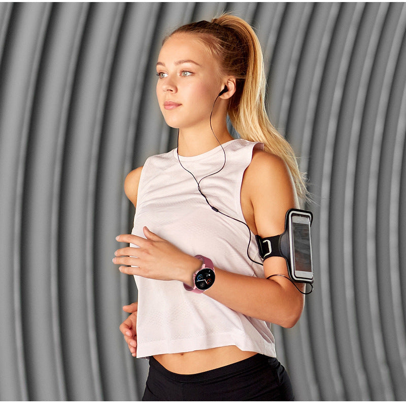 Close-up of smart fitness tracker watch face