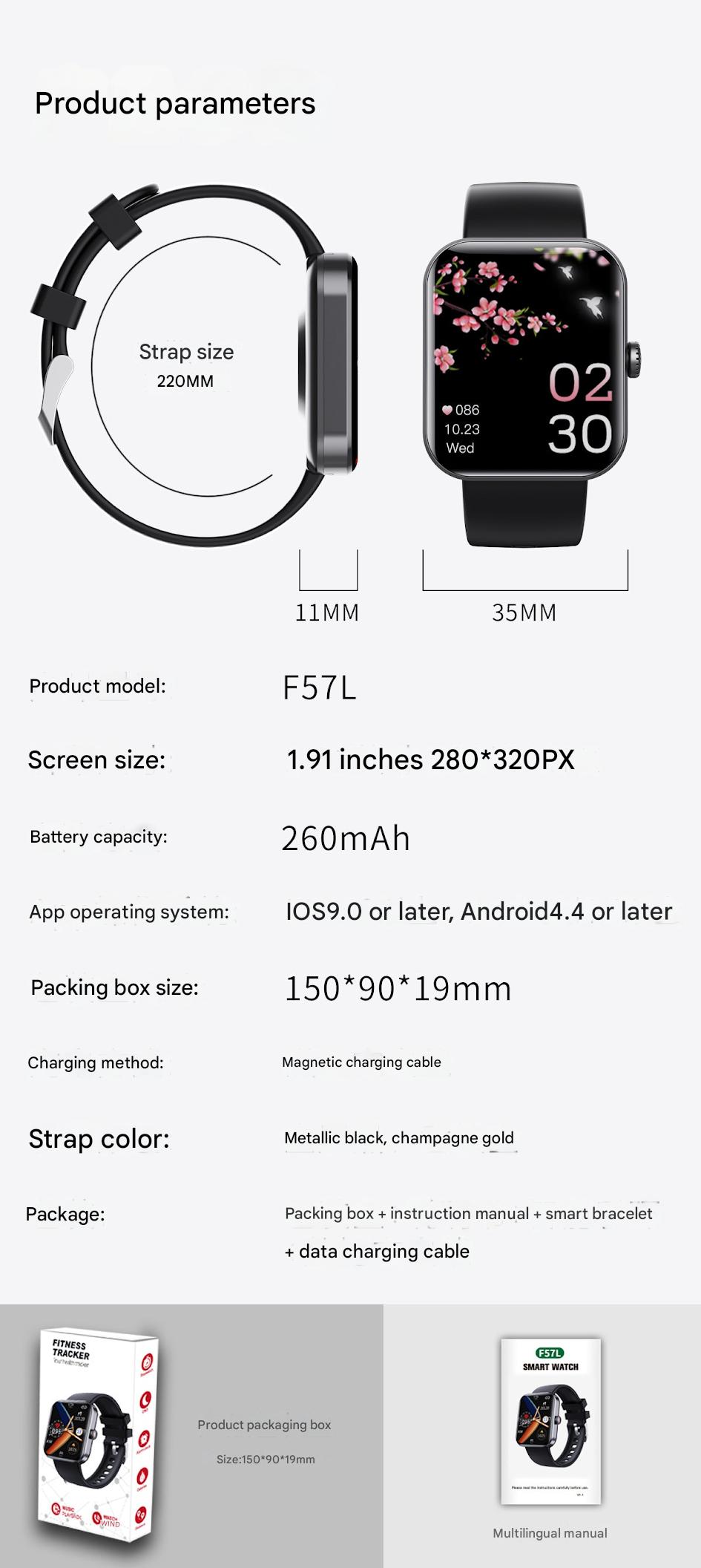 F57L Smartwatch lifestyle use