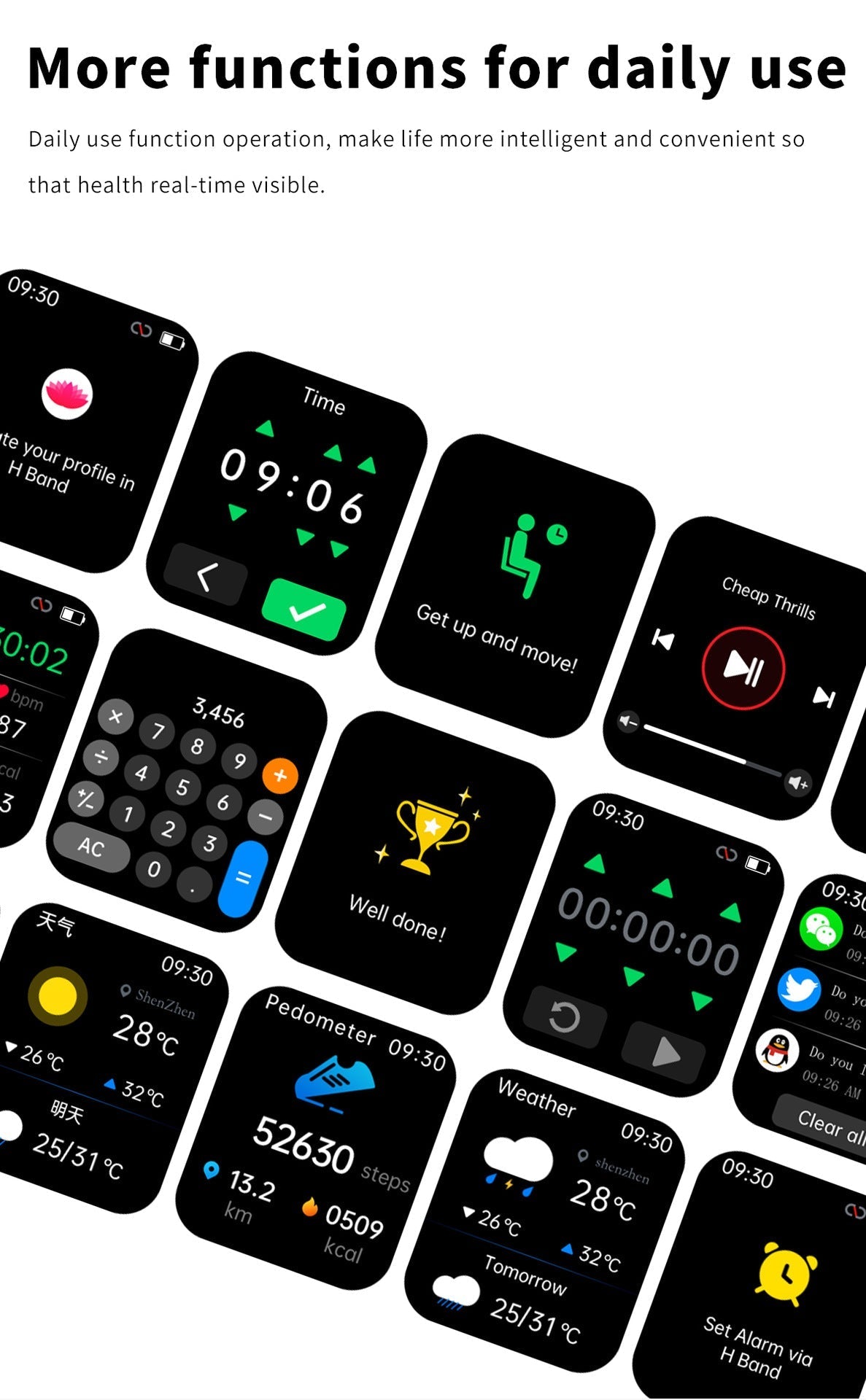 F57L Smartwatch side view