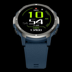 S52 smartwatch blue colour showcasing heart rate monitor