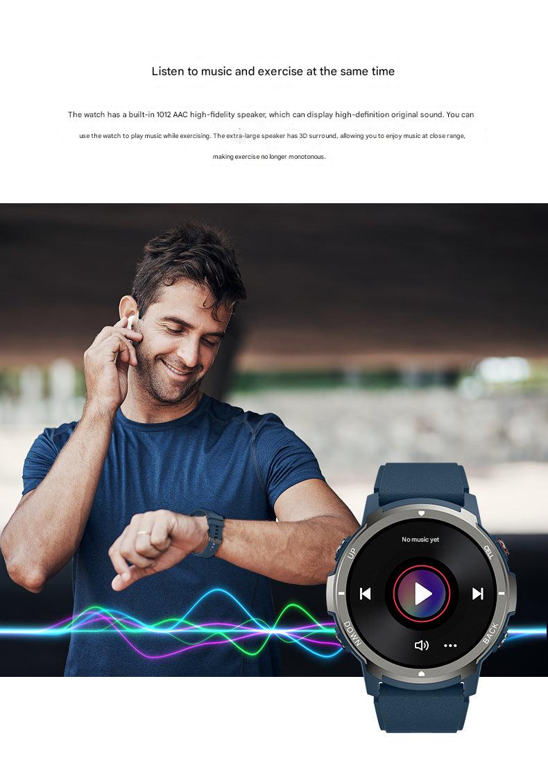 S52 smartwatch with aluminium case and silicone band