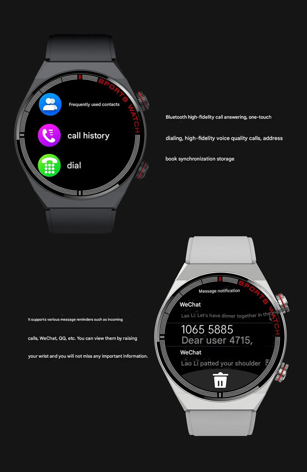Smartwatch and smartphone connectivity demonstration