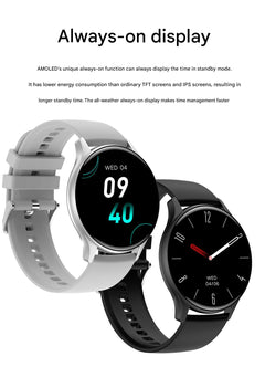 HK89 smartwatch in black colour on wrist