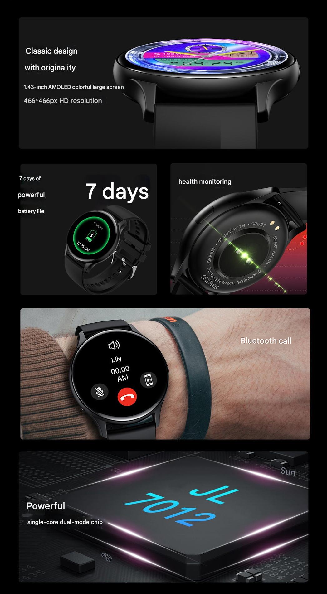 HK89 smartwatch with charging cable and magnetic charger