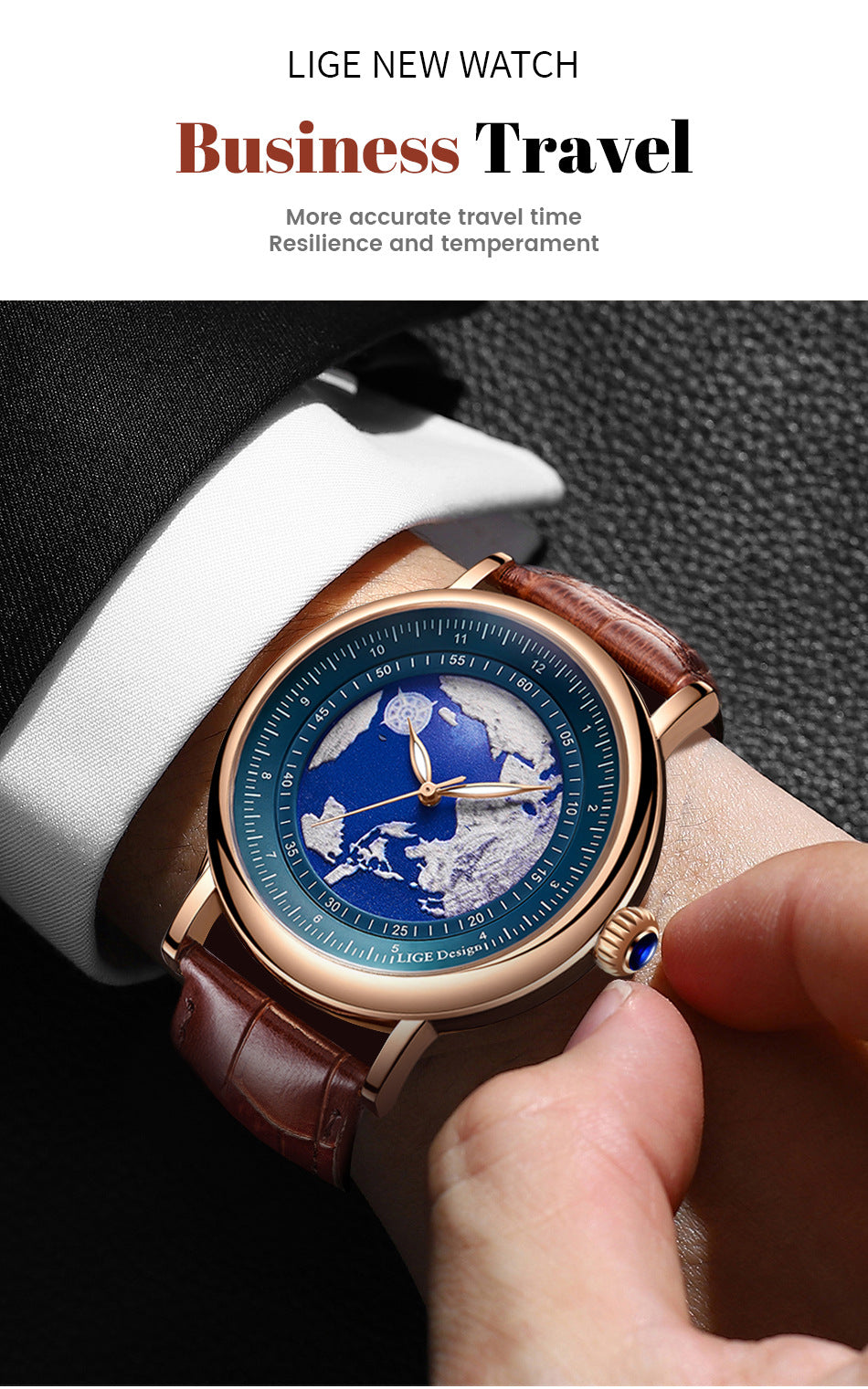 LIGE watch on a wrist