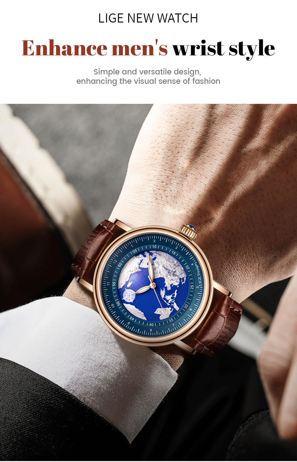 LIGE wristwatch close-up detail